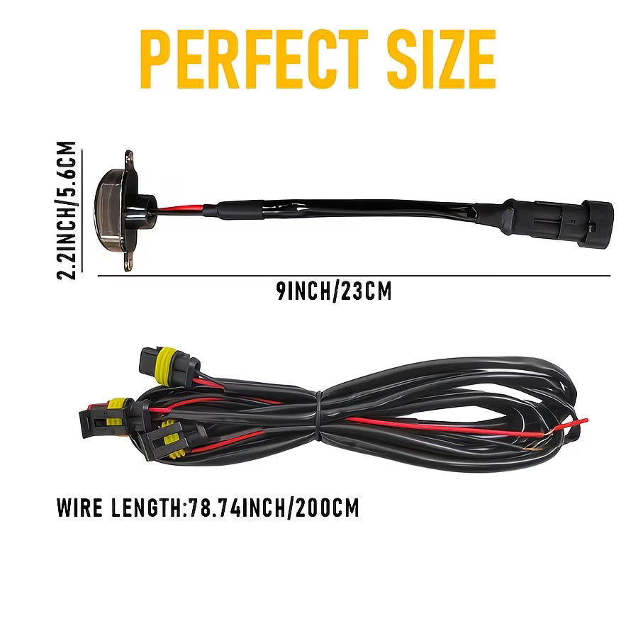 4 Piezas Luces de Rejilla LED Ámbar Lente Ahumada DC12V Carcasa Negra