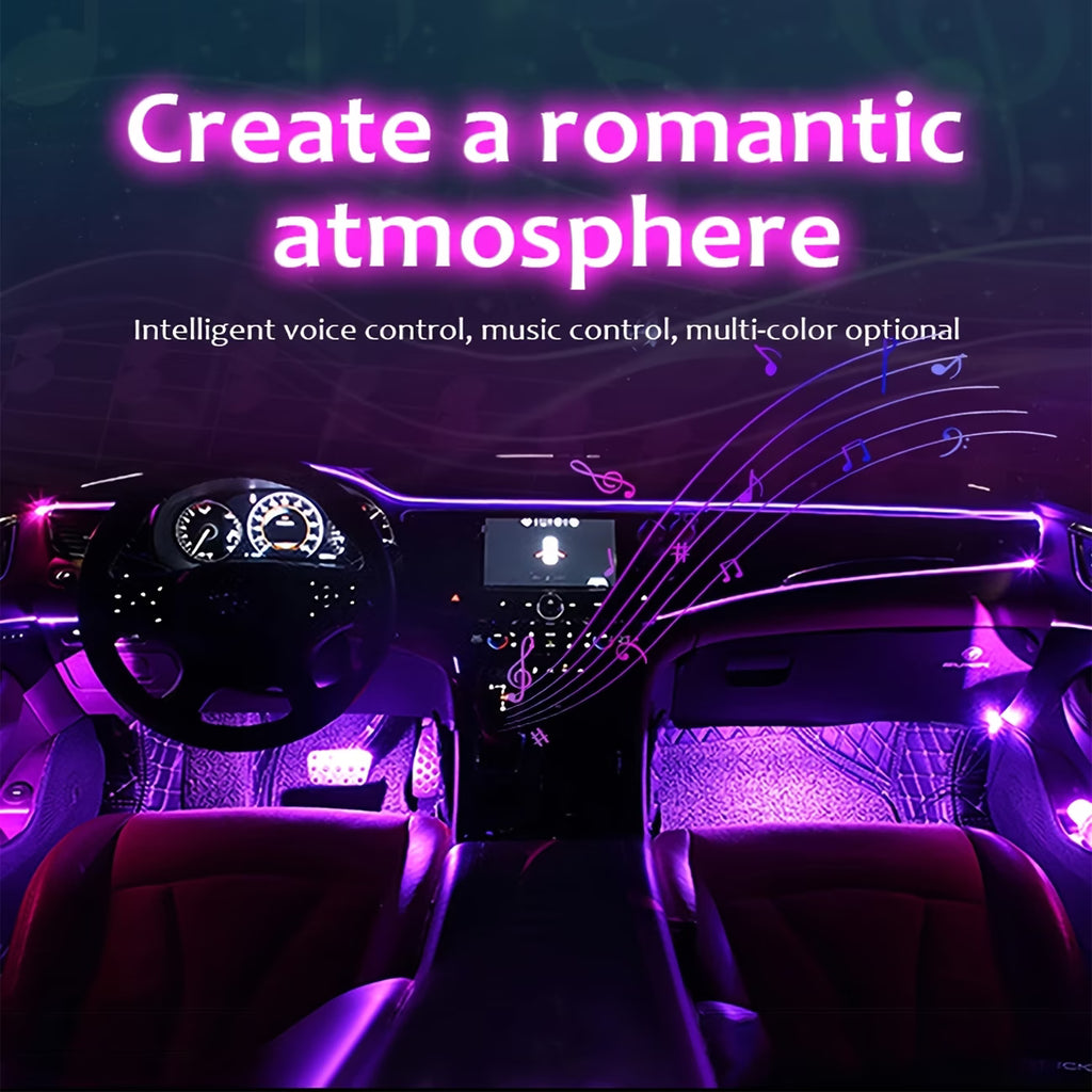 Kit de Iluminación Ambiental LED Interior 9 en 1 – Control por App, Sincronización de Música, Compatible con Todos los Modelos