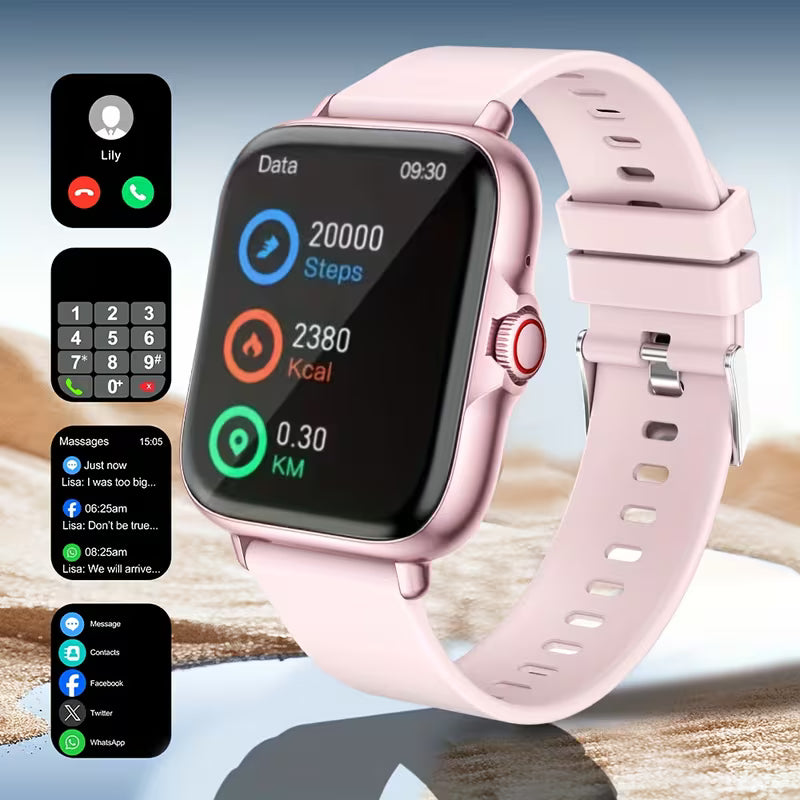 Reloj Inteligente HD Táctil – Llamadas, Multideporte y Correa Intercambiable | 4 Colores