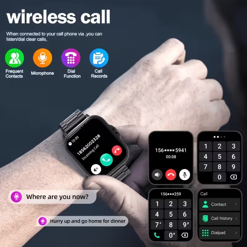 Reloj Inteligente HD Táctil – Llamadas, Multideporte y Correa Intercambiable | 4 Colores