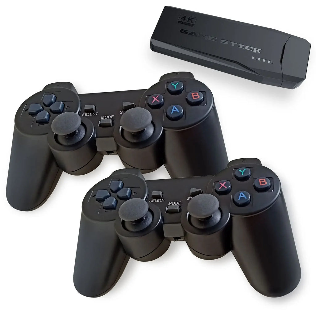 Consola de Juegos Retro HD 4K – 64GB, 2 Controles Inalámbricos, Para Niños y Adultos