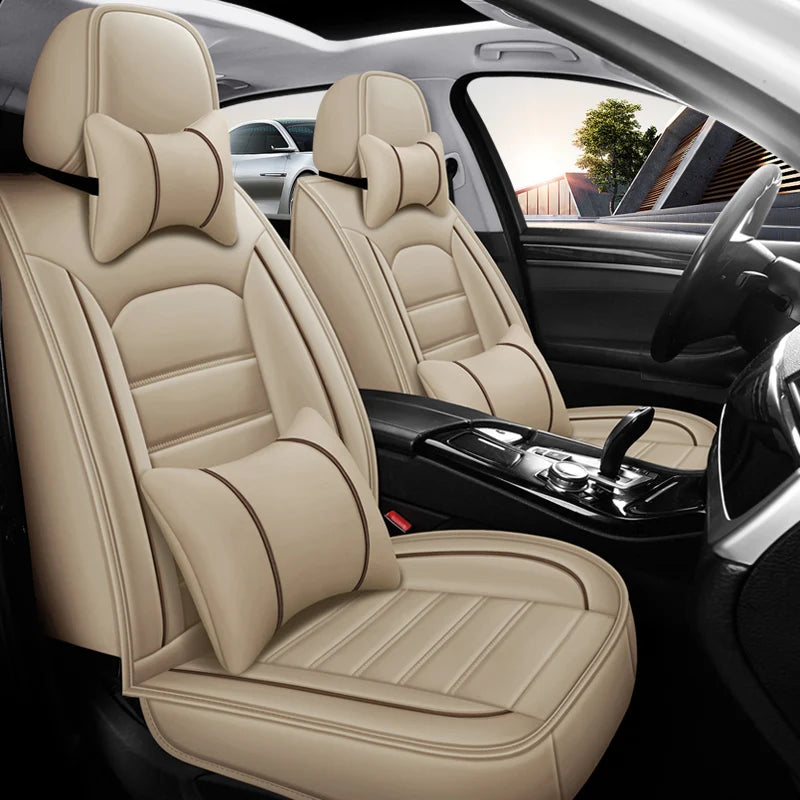 Sport Style PU Leather 5-Seat Car Seat Cover Set