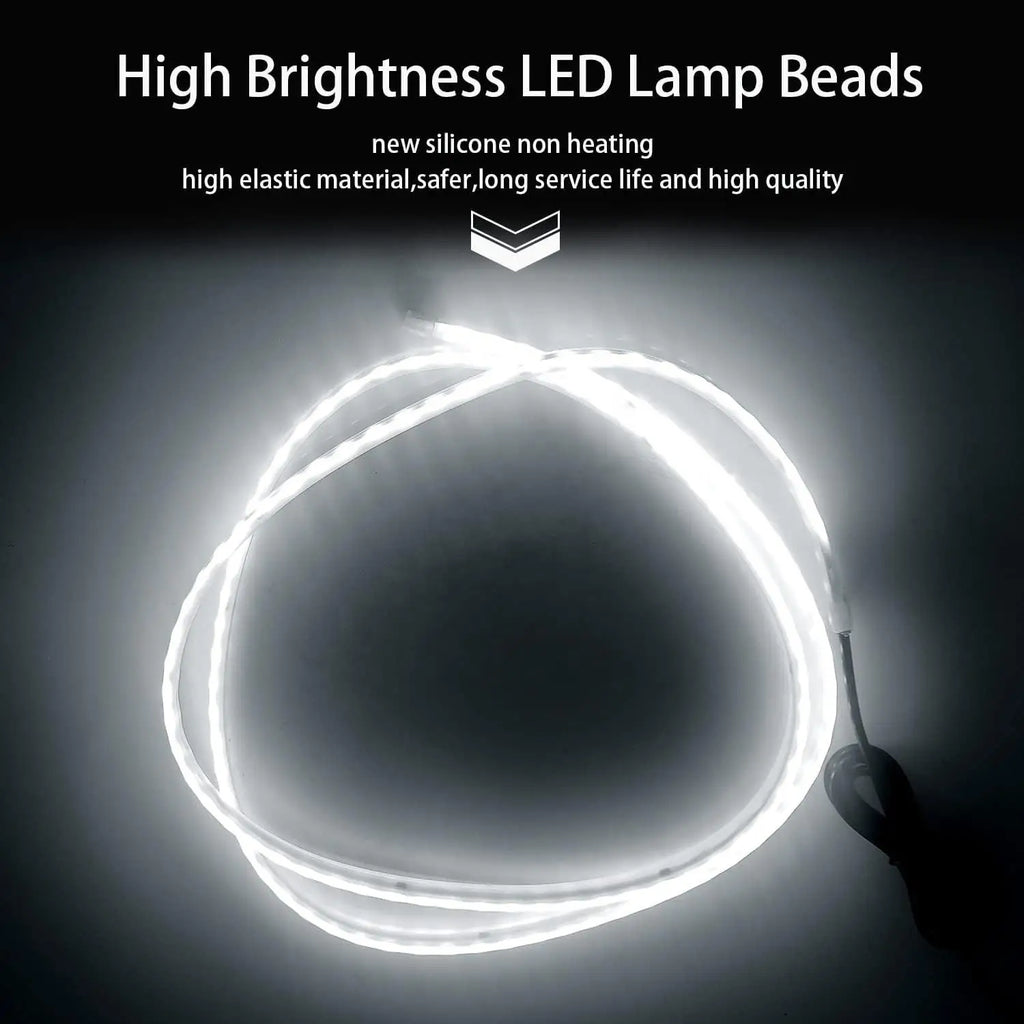 DIY Car Hood Flexible Led Strip Light 12V White Daytime Running Lights Decoration Backlight Long Auto Atmospere Lamp Universal