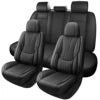 Black Red PVC Leather Car Seat Cover – Universal Fit