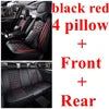 5D PU Leather Car Seat Covers Waterproof 5-Seats Truck Full Set Protector  Front+Rear Car Seat Cover