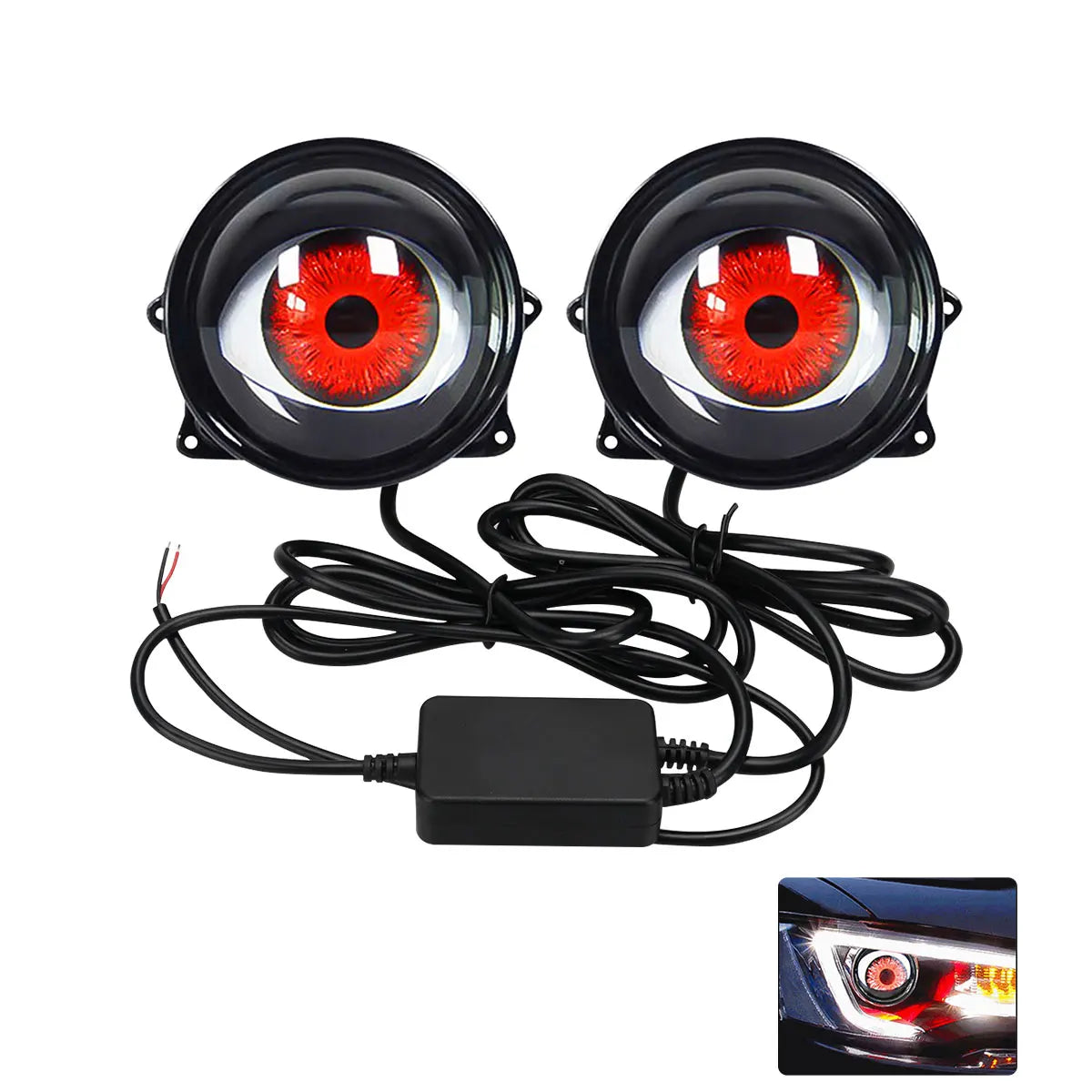 Eagle Eye Dynamic LED Sharingan Car Light 3"