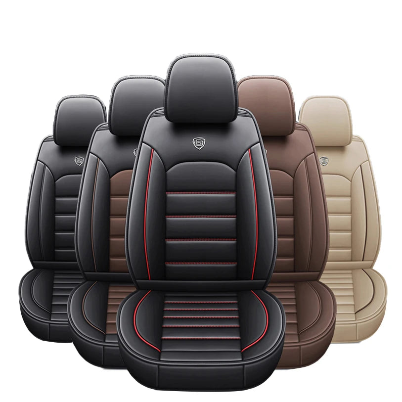 Sport Style PU Leather 5-Seat Car Seat Cover Set