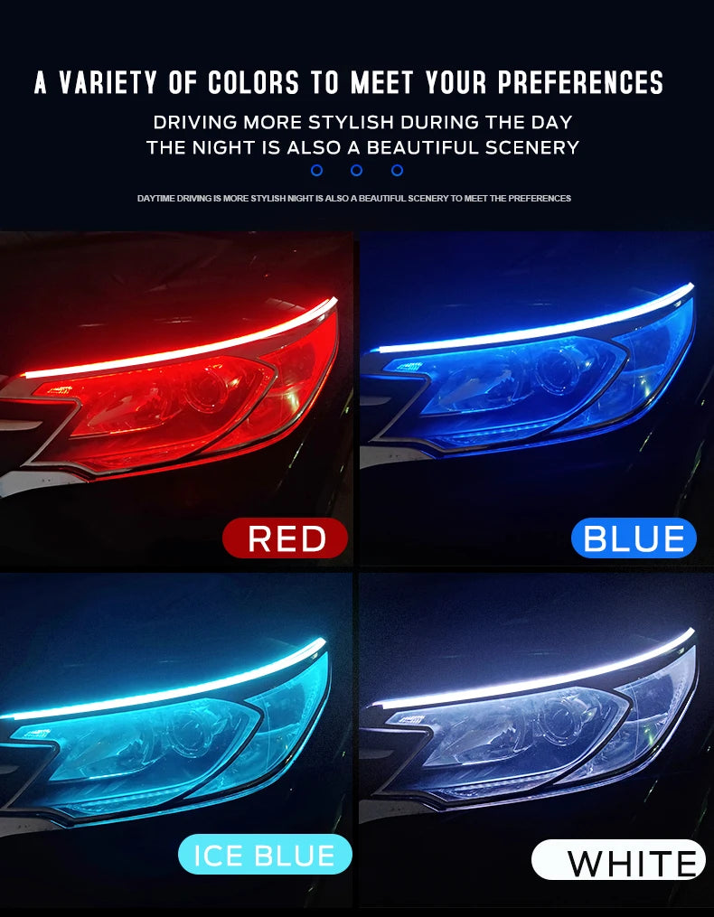 Luces DRL LED Diurnas – Tira Flexible 12V (2 pzas)