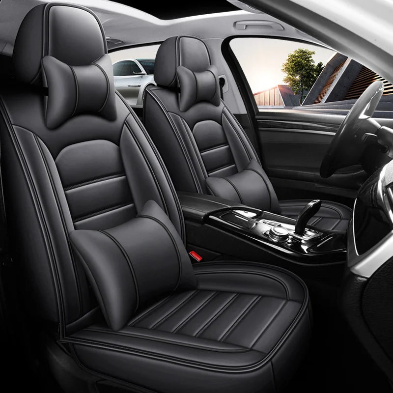 Sport Style PU Leather 5-Seat Car Seat Cover Set