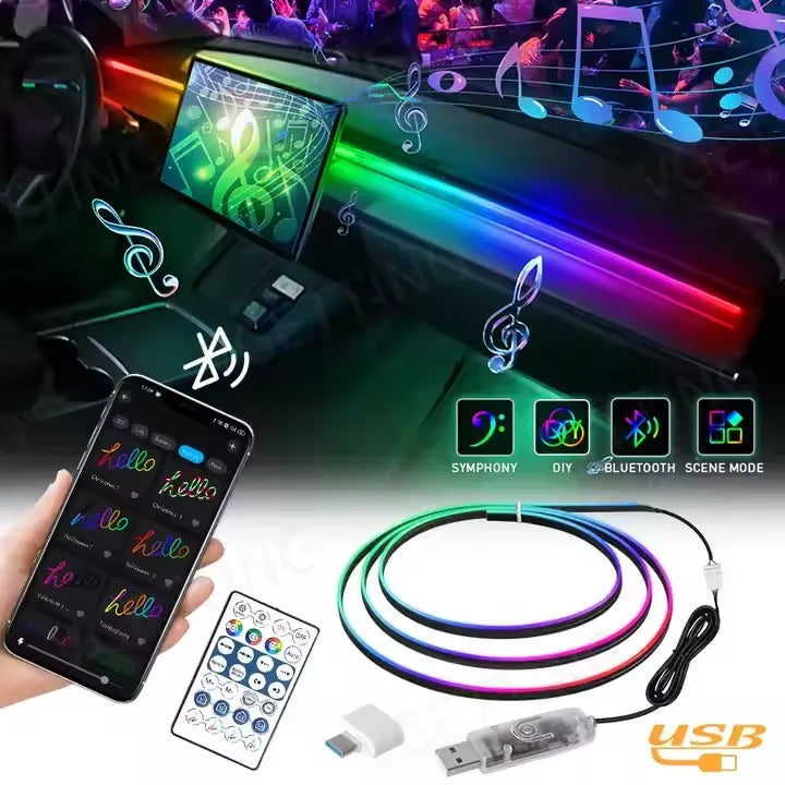 RGB Acrylic LED Strip Ambient Light – App & Remote
