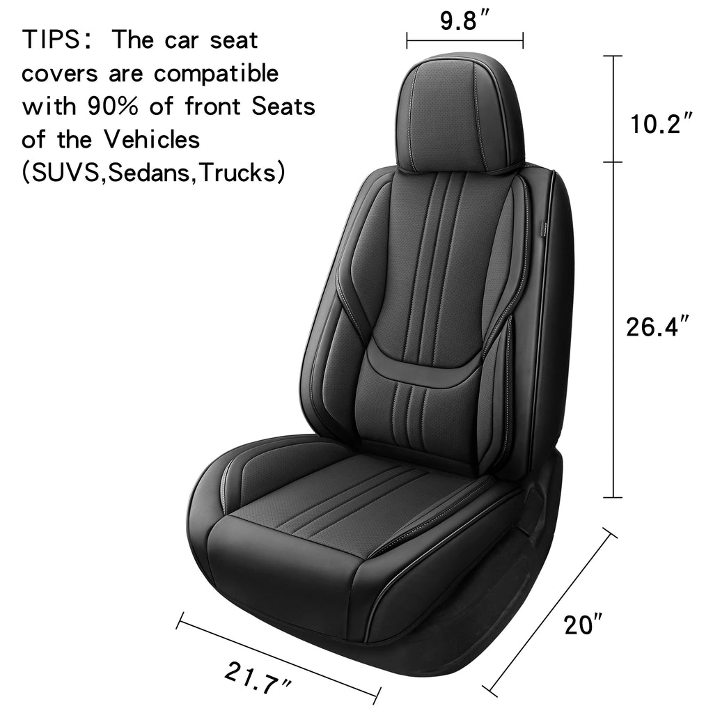 Black Red PVC Leather Car Seat Cover – Universal Fit