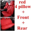 5D PU Leather Car Seat Covers Waterproof 5-Seats Truck Full Set Protector  Front+Rear Car Seat Cover