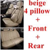 5D PU Leather Car Seat Covers Waterproof 5-Seats Truck Full Set Protector  Front+Rear Car Seat Cover
