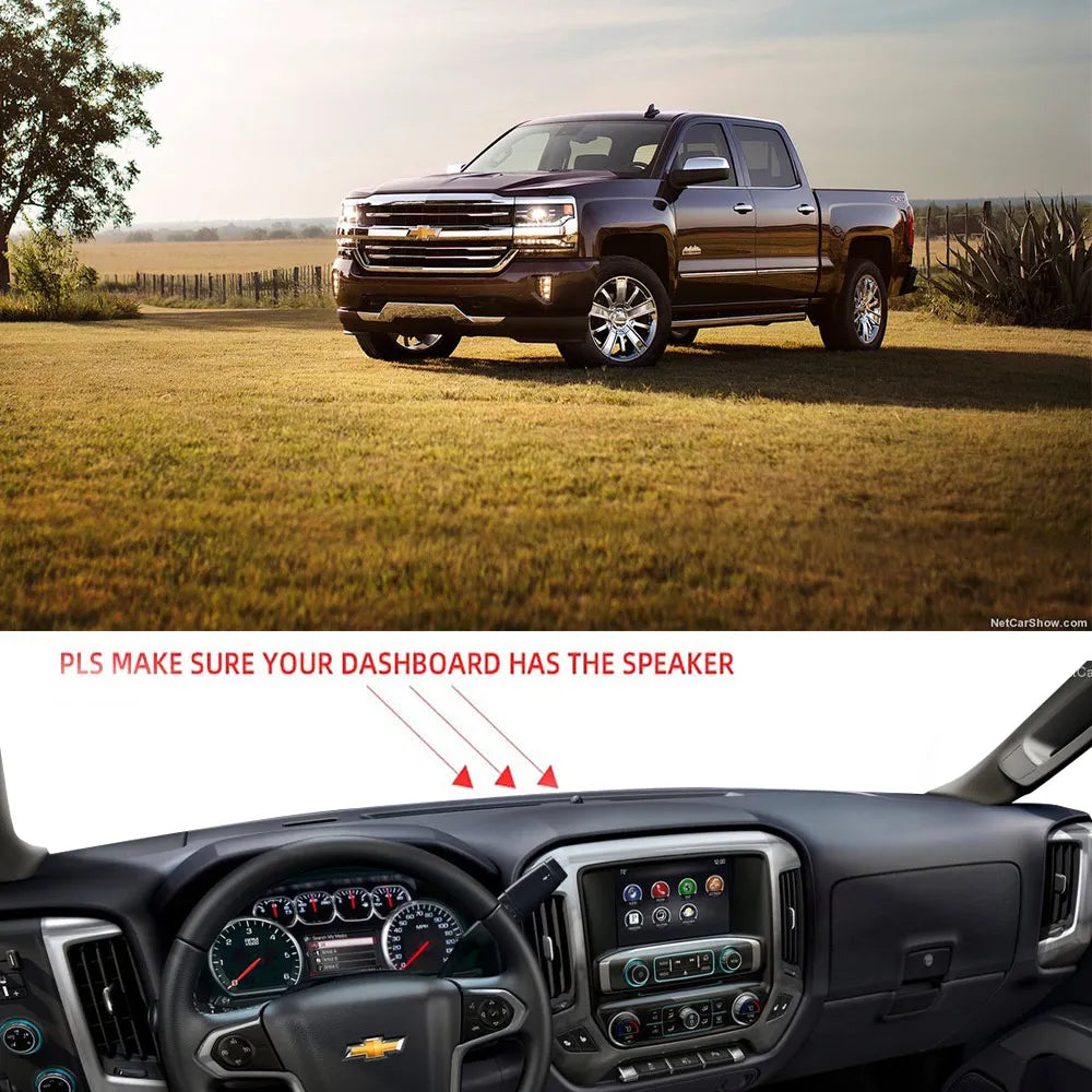 Tapete de Tablero Antideslizante – Chevy Silverado y GMC Sierra 2014–2018