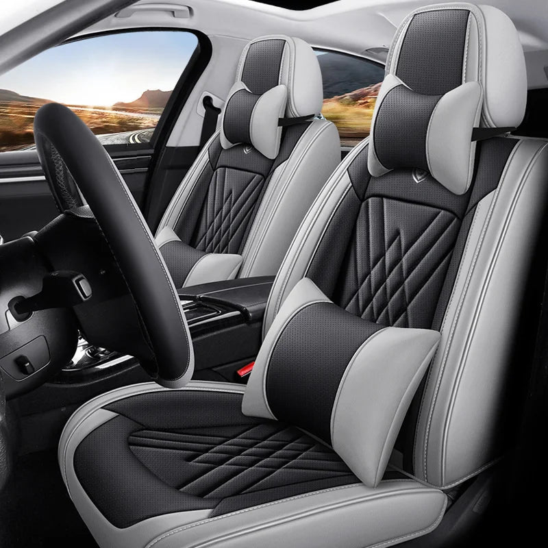 Diamond Wrap Luxury Perforated Leather Seat Cover