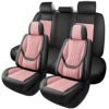 Black Red PVC Leather Car Seat Cover – Universal Fit