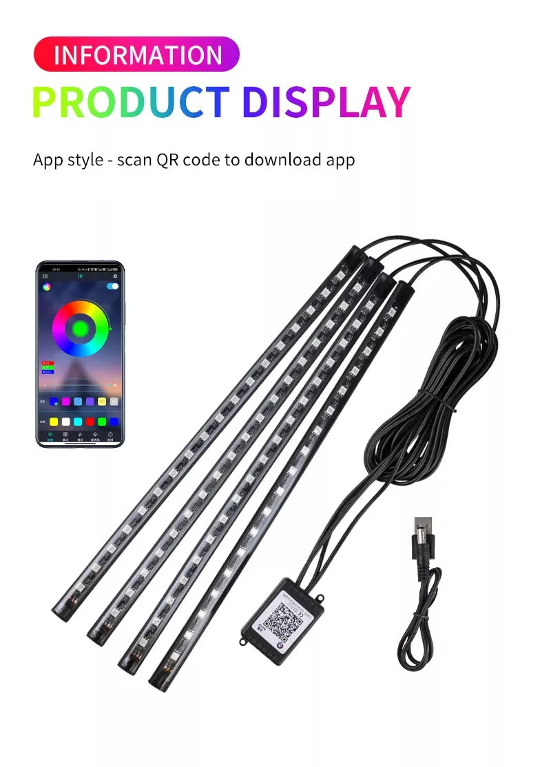 RGB LED Interior Ambient Light – Remote & App