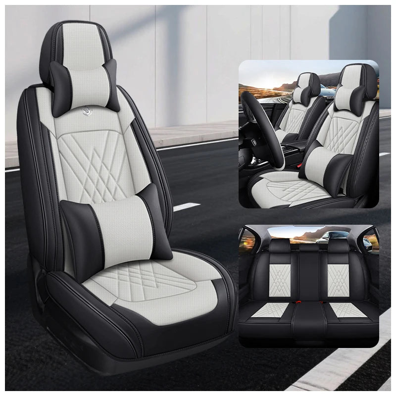 Diamond Wrap Luxury Perforated Leather Seat Cover