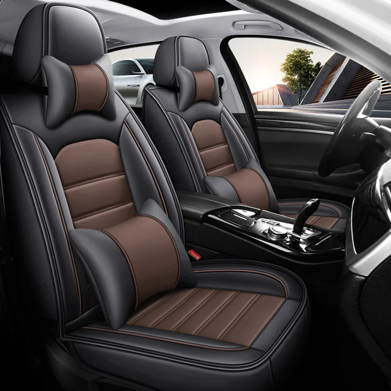 Sport Style PU Leather 5-Seat Car Seat Cover Set