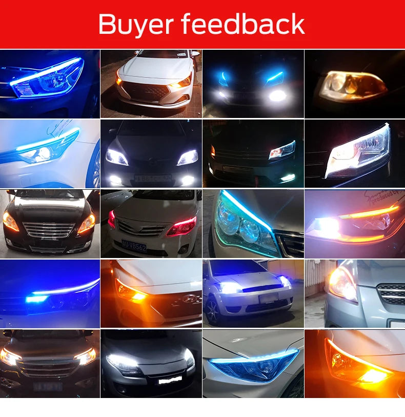 Luces DRL LED Diurnas – Tira Flexible 12V (2 pzas)