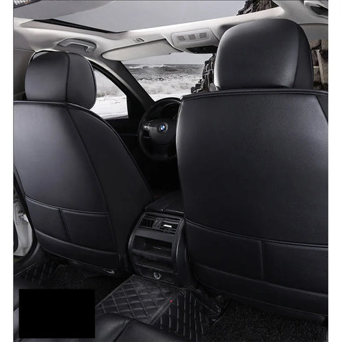 5D PU Leather Car Seat Covers Waterproof 5-Seats Truck Full Set Protector  Front+Rear Car Seat Cover