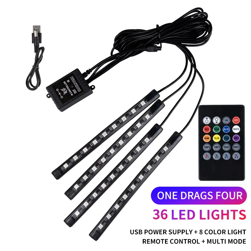 RGB LED Interior Ambient Light – Remote & App