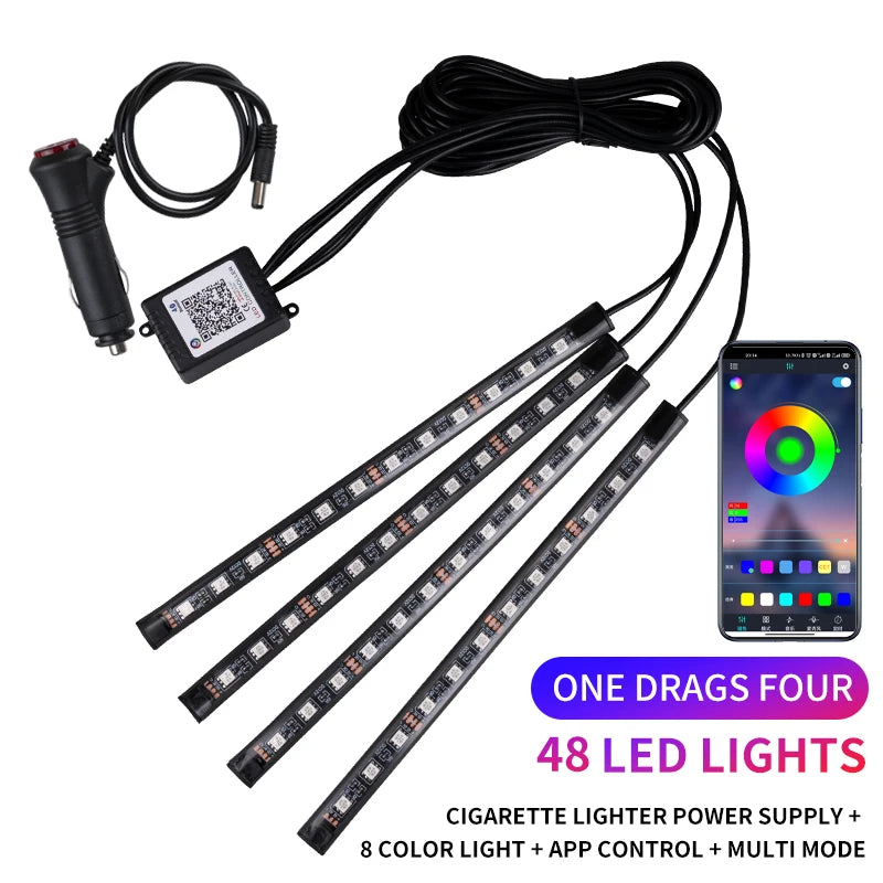 RGB LED Interior Ambient Light – Remote & App
