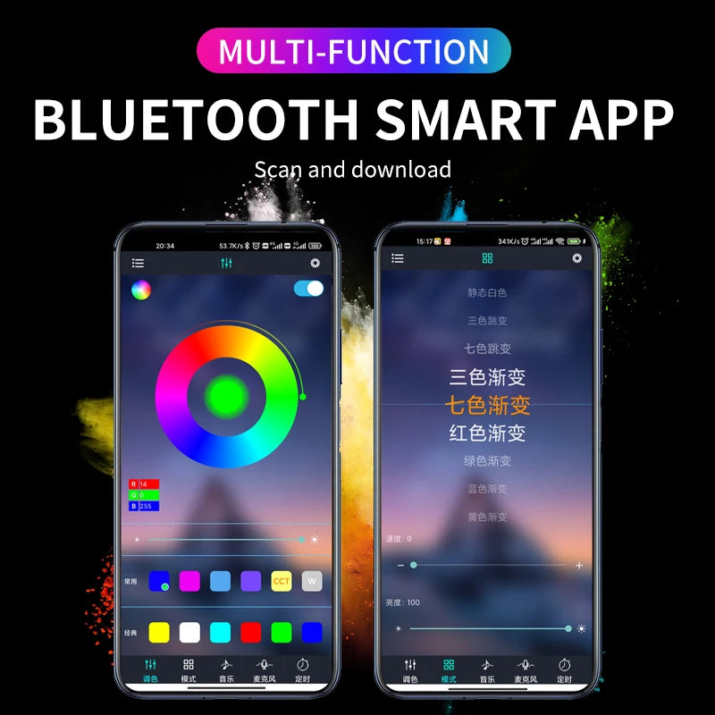 RGB LED Interior Ambient Light – Remote & App