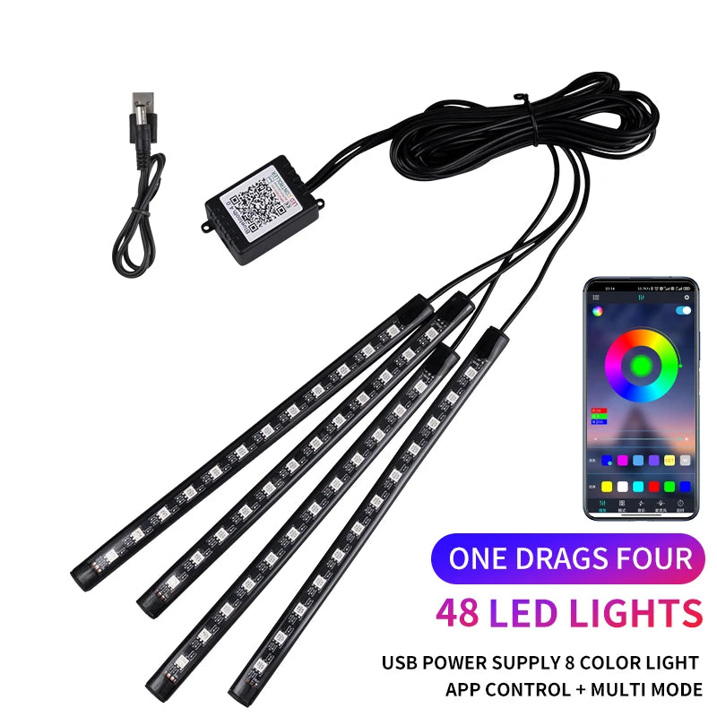 RGB LED Interior Ambient Light – Remote & App