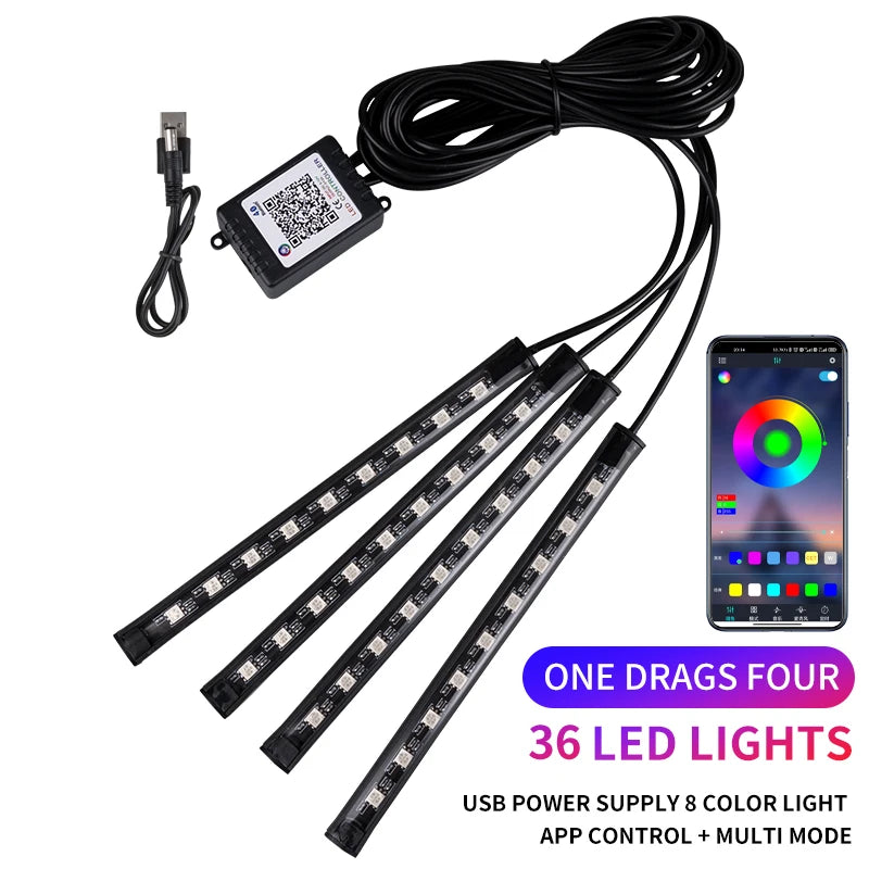 RGB LED Interior Ambient Light – Remote & App