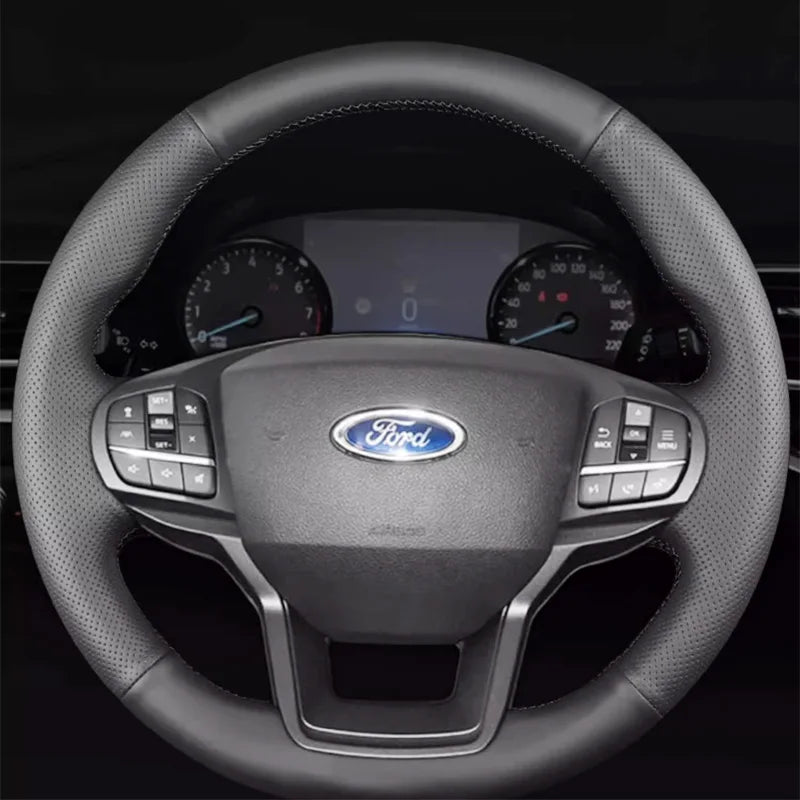 Funda Trenzada de Cuero para Volante – Ford Explorer 2020–2023