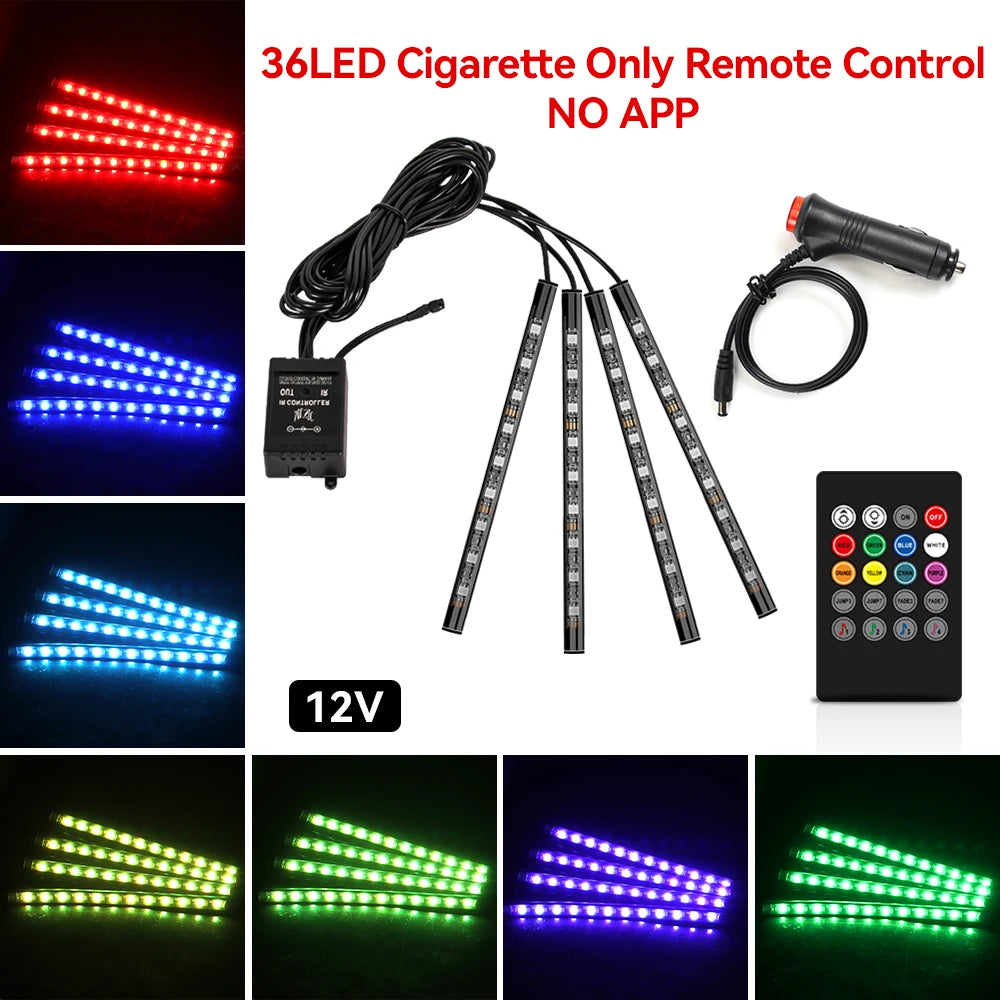 Kit LED RGB Ambiental – Tiras Piso, Sincronía Musical