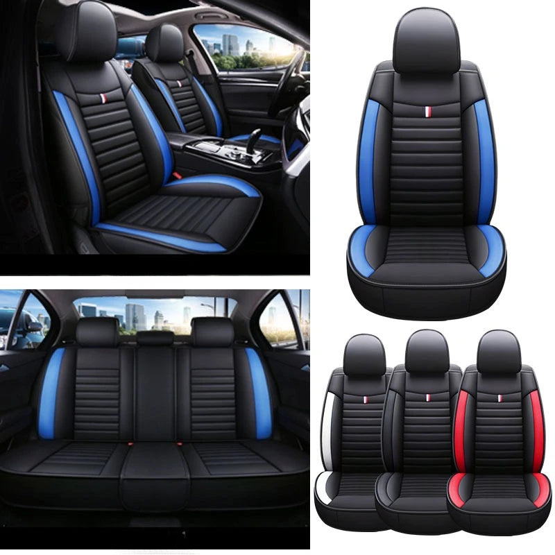 Universal 5-Piece PU Leather Car Seat Covers Set