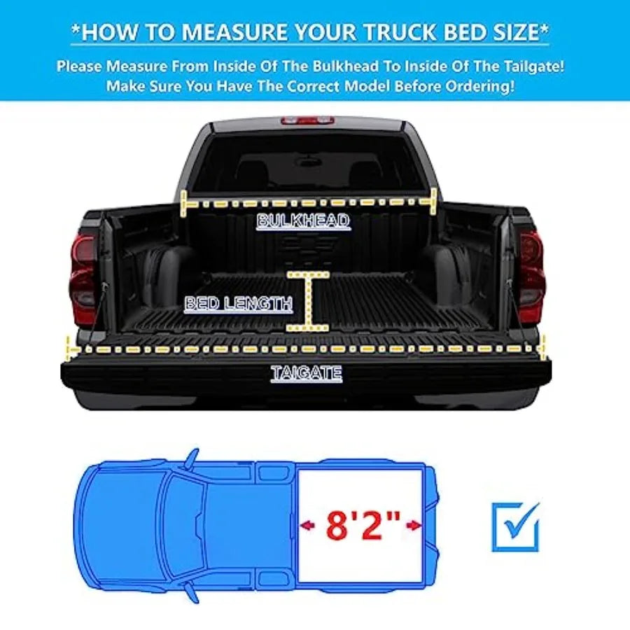 Cubierta Enrollable para Caja de Camioneta 8'2" – Chevy Silverado y GMC Sierra