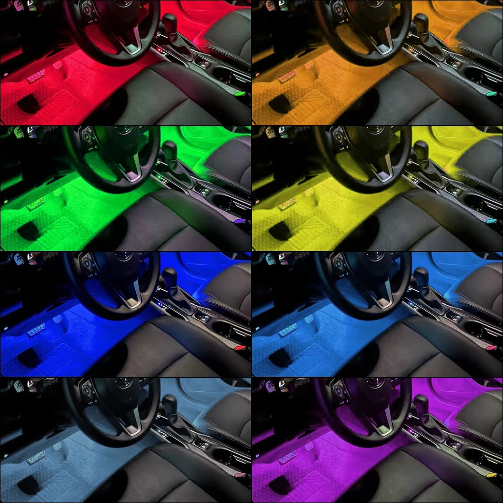 Kit LED RGB Ambiental – Tiras Piso, Sincronía Musical