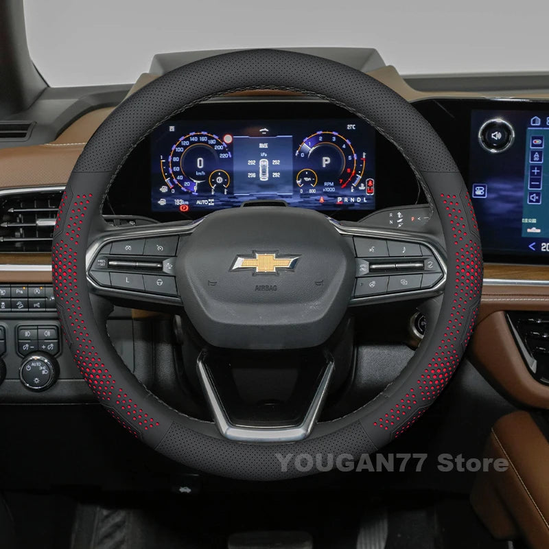 Funda de Cuero para Volante – Chevy Tahoe, Colorado y Silverado 2021–2025
