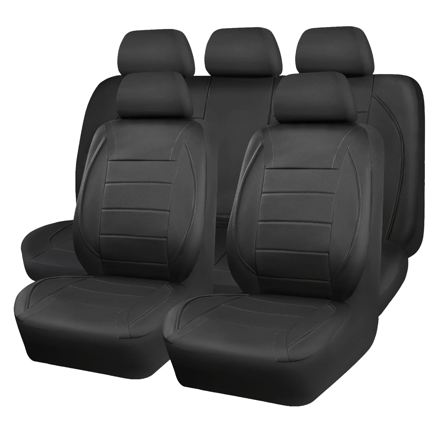 Universal Red Leather Waterproof 5-Seat Car Cover