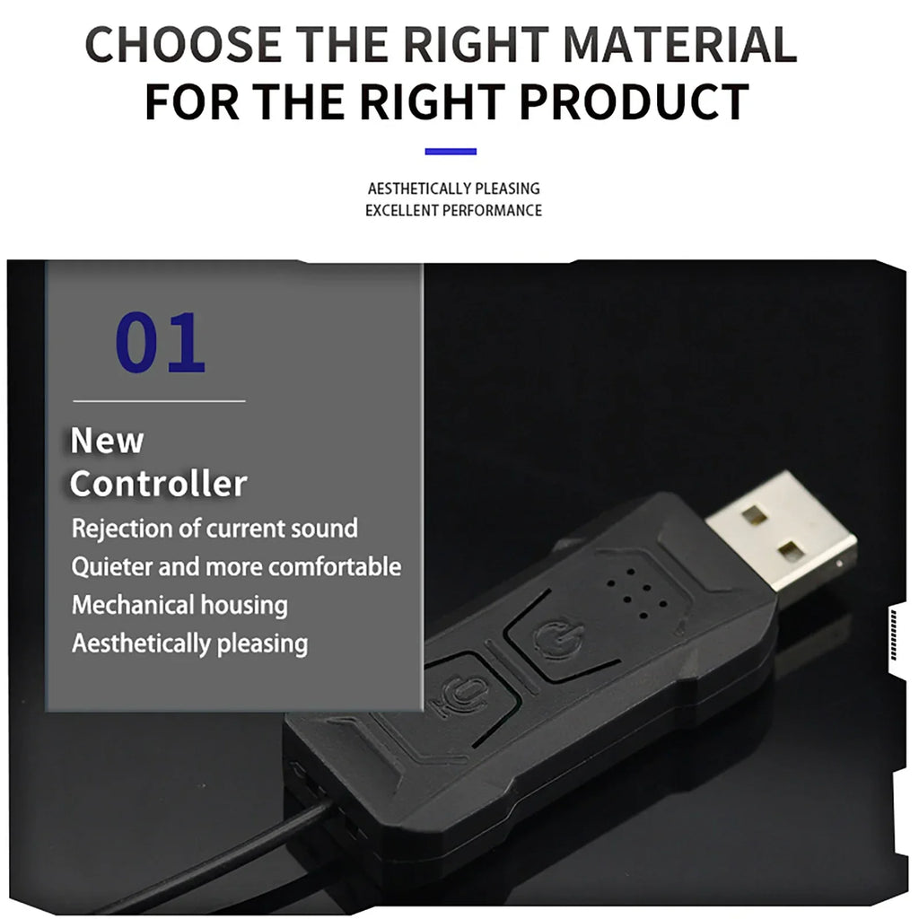 Tira LED RGB Fibra Óptica – Luz Ambiental USB APP