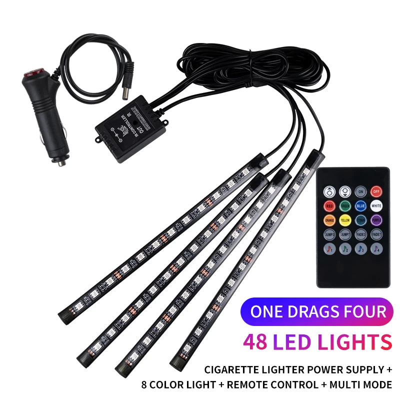 RGB LED Interior Ambient Light – Remote & App