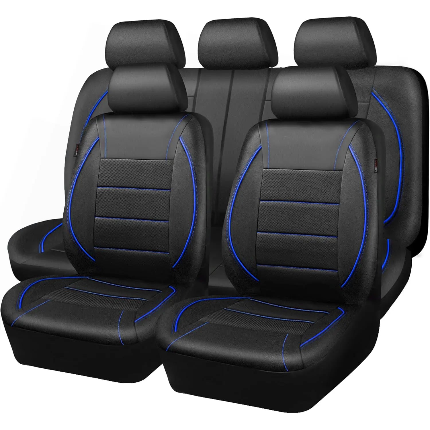 Universal Red Leather Waterproof 5-Seat Car Cover