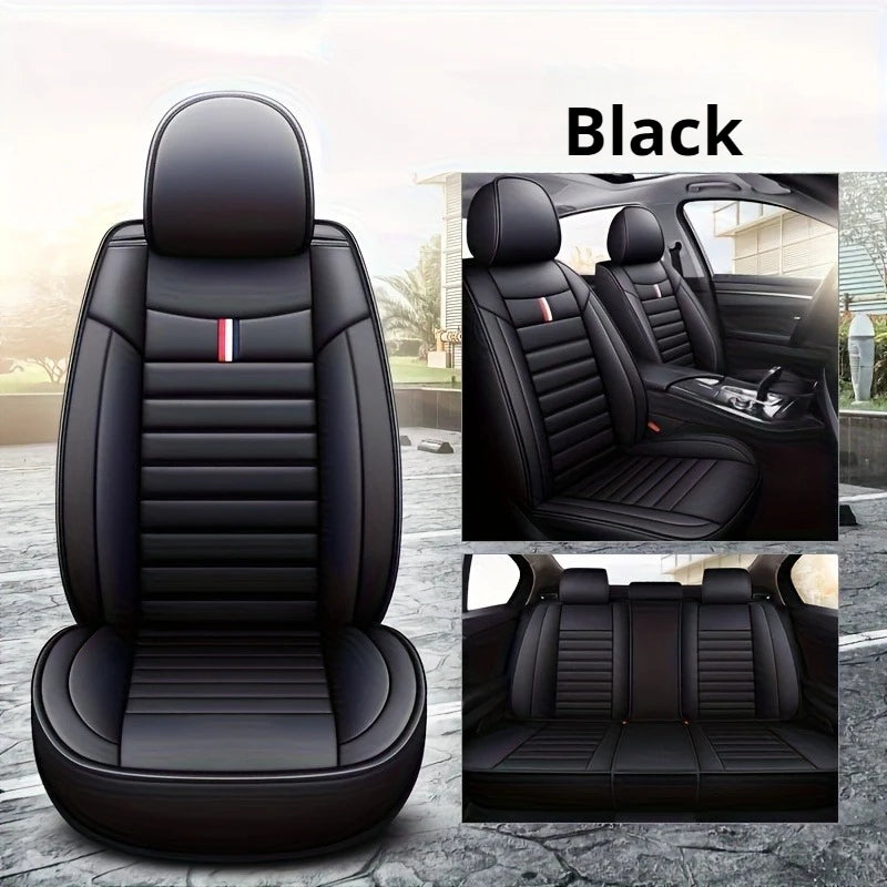 Universal 5-Piece PU Leather Car Seat Covers Set