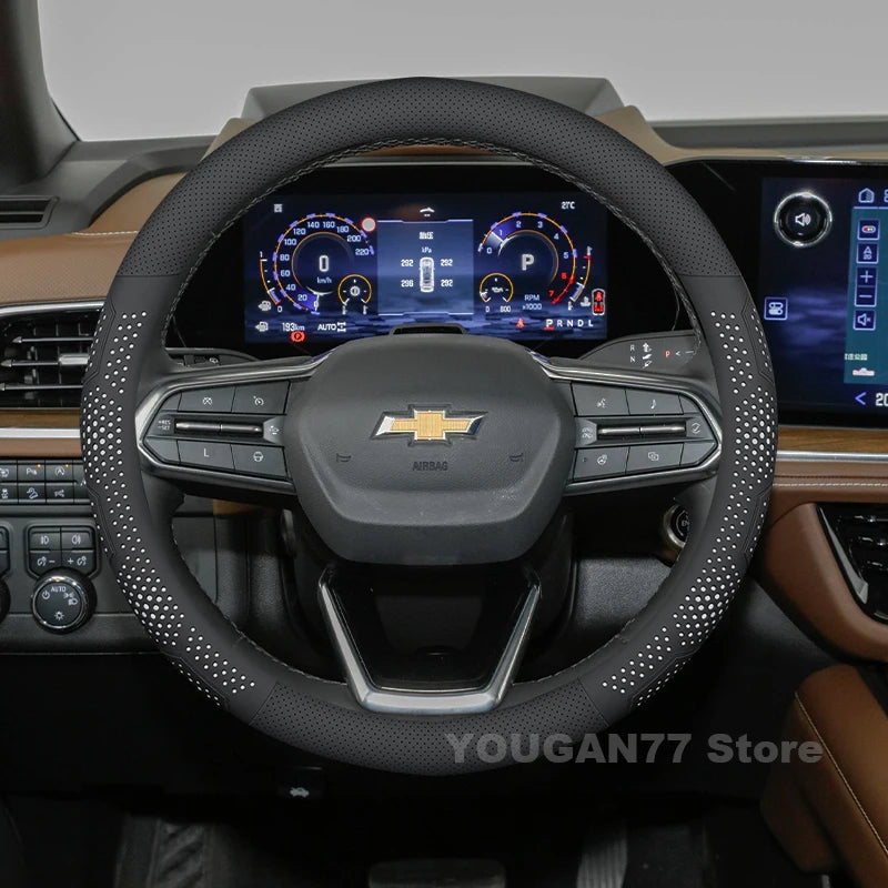 Funda de Cuero para Volante – Chevy Tahoe, Colorado y Silverado 2021–2025