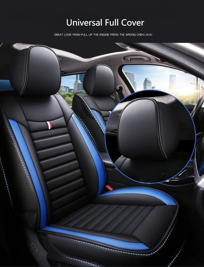 Universal 5-Piece PU Leather Car Seat Covers Set