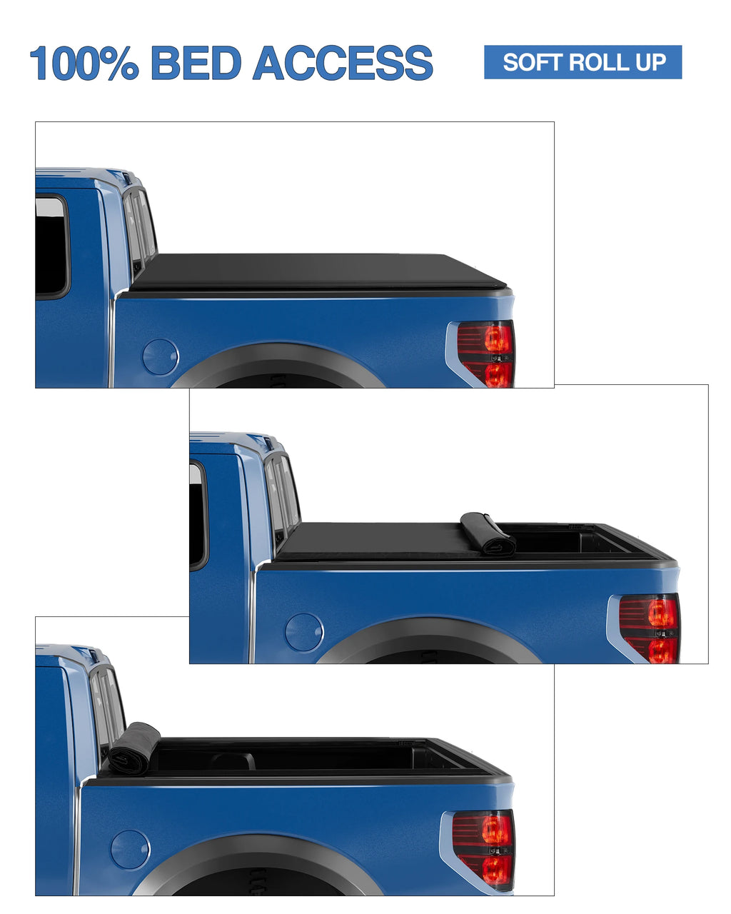 Cubierta Enrollable Suave para Caja de Ford F-150 – 5.5 ft y 6.5 ft