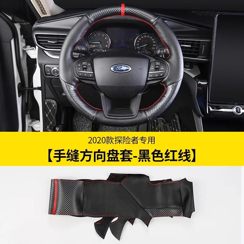 Funda Trenzada de Cuero para Volante – Ford Explorer 2020–2023