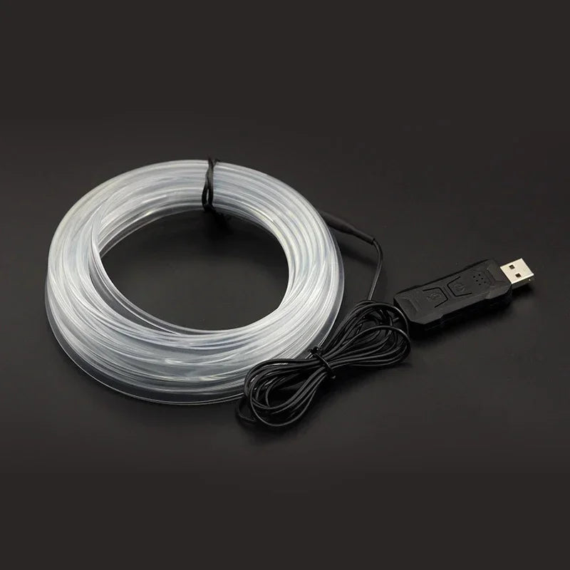 Tira LED RGB Fibra Óptica – Luz Ambiental USB APP