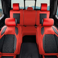 Fundas de Asiento de Cuero Premium para Dodge RAM 1500 / 2500 / 3500 – Con Detalle Rojo