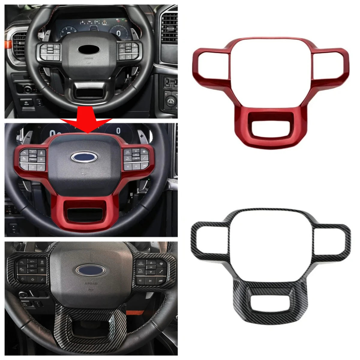 Cubierta Decorativa para Panel de Volante – Ford F-150 2021–2024