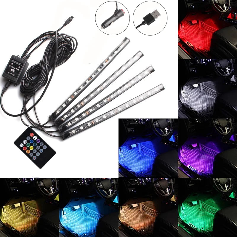 Kit LED RGB Ambiental – 48 LEDs Control Inalámbrico