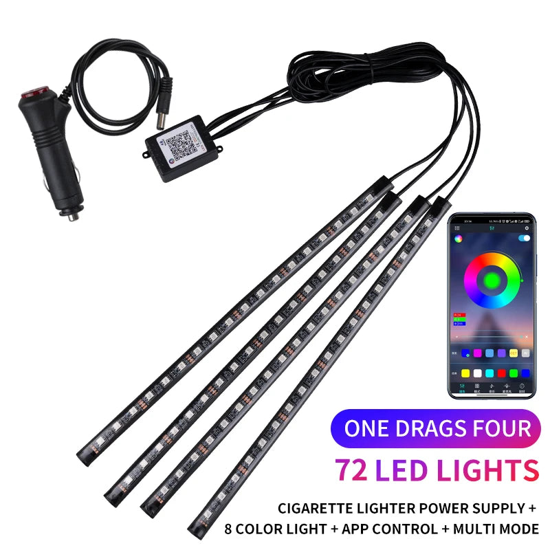 RGB LED Interior Ambient Light – Remote & App